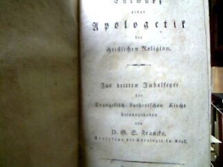 <b>G.[eorg] S.[amuel], Francke.</b><br />Entwurf einer Apologetik der christlichen Religion.