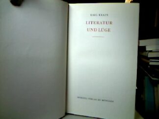 <b>Kraus, Karl.</b><br />Literatur und Lüge.