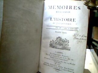 <b>Barruel, Abbe [Augustin].</b><br />Mémoires Pour Servir A L`Histoire Du Jacobinisme: