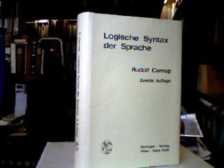 <b>Carnap, Rudolf.</b><br />Logische Syntax der Sprache.
