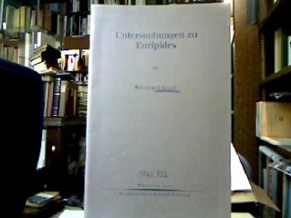 <b>Sauer, Reinhard.</b><br />Untersuchungen zu Euripides.