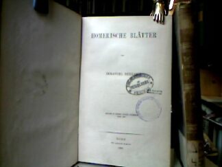 <p class="headtitle">Homer</p><b>Bekker, Immanuel.</b><br />Homerische Blätter. 2 Bände (compl.).