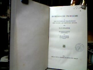 <p class="headtitle">Homer</p><b>Belzner, E.</b><br />Homerische Probleme. 2 Bände.
