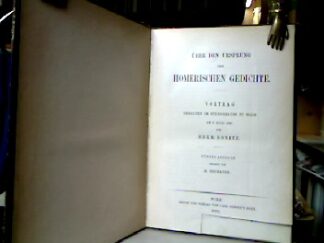 <b>Bonitz, Hermann.</b><br />Über den Ursprung der Homerischen Gedichte.