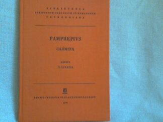 <b>Pamprepius, [Panopolitanus].</b><br />Pamprepii Panopolitani Carmina (P. Gr. Vindob. 29788 A-C). Ed. by Henricus Livrea.