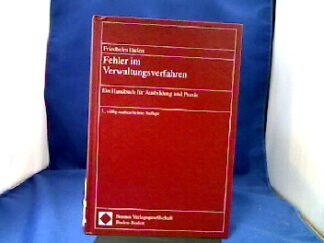 <b>Hufen, Friedhelm.</b><br />Fehler im Verwaltungsverfahren: ein Handbuch für Ausbildung und Praxis.
