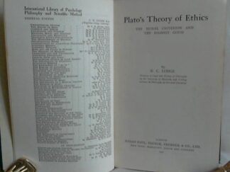 <b>Lodge, R.C.</b><br />Plato`s Theory of Ethics. The Moral Criterion ad the Highest Good.