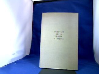 <b>Jünger, Friedrich Georg.</b><br />Gedichte.