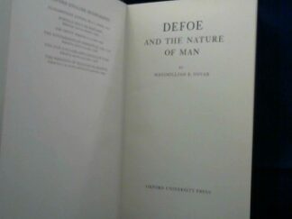 <b>Novak, Maximillian E.</b><br />Defoe and the Nature of Man.