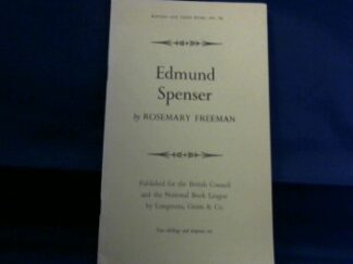 <b>Freeman, Rosemary.</b><br />Edmund Spenser.