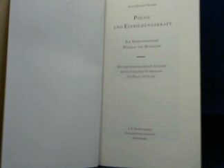 <b>Müller-Vollmer, Kurt.</b><br />Poesie und Einbildungskraft.