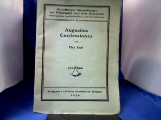 <b>Zepf, Max.</b><br />Augustins Confessiones.