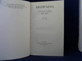 <b>Browning, [Robert].</b><br />Poetical Works 1833-1864.