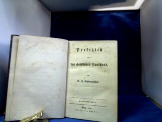 <b>Schleiermacher, Friedrich.</b><br />Predigten über den christlichen Hausstand.