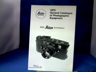 <b>Leitz Wetzlar.</b><br />General Catalogue of Photographic Equipment 1975. 50 th Leica Anniversary.