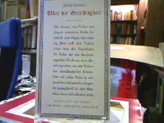 <b>Pieper, Josef.</b><br />Über die Gerechtigkeit.