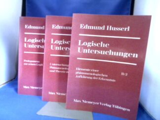 <b>Husserl, Edmund.</b><br />Logische Untersuchungen. 2 Bände in 3 Teilen.