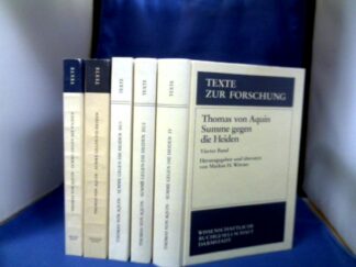 <b>Thomas von Aquin.</b><br />Summe gegen die Heiden. 4 Bände in 5 Bdn. Lateinisch-deutsch. Hrsg. und übersetzt von Karl Albert und Paulus Engelhardt, Karl Allgaier und Markus H. Wörner.
