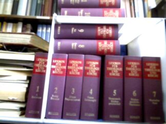<b>Kasper, Walter, Konrad Baumgartner und Horst Bürkele.</b><br />Lexikon für Theologie und Kirche. (LThK 3. Auflage, 11 Bände). Begründet von Michael Buchberger. Herausgegeben von Walter Kasper mit Konrad Baumgartner, Horst Bürkle, Klaus Ganzer, Karl Kertelge, Wilhelm Korf, Peter Walter. Band 1: A bis Barcelona. - Band 2: Barclay bis Damodos. - Band 3: Dämon bis Fragmentenstreit. - Band 4: Franca Hermenegild. - Band 5: Hermeneutik bis Kirchengemeinschaft. - Band 6: Kirchengeschichte bis Maximianus. - Band 7: Maximilian bis Pazzi. - Band 8: Pearson bis Samuel. - Band 9: San bis Thomas. - Band 10: Thomaschristen bis Zytomyr. -Band 11: Nachträge, Register, Abkürzungsverzeichnis.