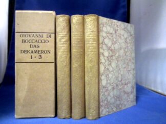 <b>Boccaccio, Giovanni.</b><br />Das Dekameron. 3 Bände. Aus dem Italienischen übertragen von Albert Wesselski.