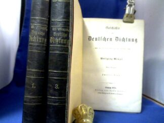 <b>Menzel, Wolfgang.</b><br />Geschichte der deutschen Dichtung von der ältesten bis auf die neueste Zeit. 3 Bände.