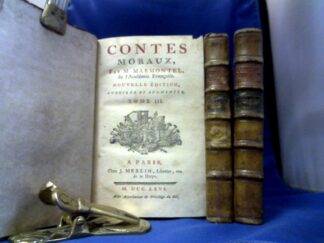 <b>Marmontel, Jean Francois.</b><br />Contes Moraux, Par M. Marmontel, de l´Academie Francoise. 3 Bände.