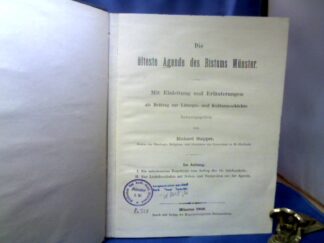<b>Stapper  (Hrsg.), Richard.</b><br />Die älteste Agende des Bistums Münster.
