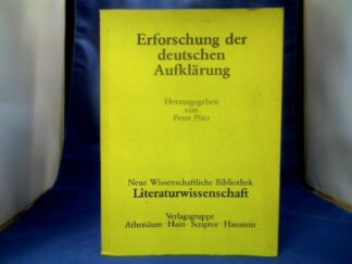<b>Pütz, Peter  (Hrsg.).</b><br />Erforschung der deutschen Aufklärung.
