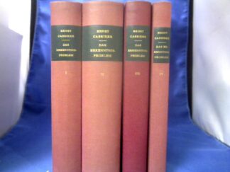 <b>Cassirer, Ernst.</b><br />Das Erkenntnisproblem in der Philosophie und Wissenschaft der neueren Zeit. 4 Bände.