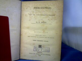 <b>Abicht, K.</b><br />Herodotos. Für den Schulgebrauch erklärt. 3 Teile in 1 Band: Erster Band, 1. und 2. Heft= Buch I und II.  Zweiter Band = Buch III und IV.