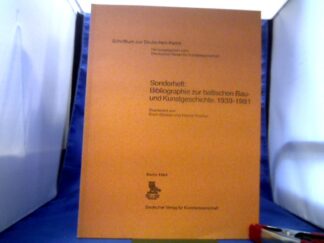 <b>Böckler, Erich (Verfasser) und Henrik (Verfasser) Fischer.</b><br />Bibliographie zur baltischen Bau- und Kunstgeschichte : 1939 - 1981.