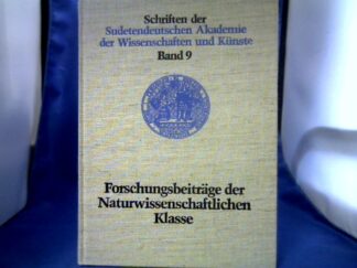<b>Münzberg (Red.), Hans-Georg.</b><br />Forschungsbeiträge der Naturwissenschaftlichen Klasse. Mit Beiträgen von Gerhard Korber, Werner Nachtigall, Gerhard Pfohl u.a.