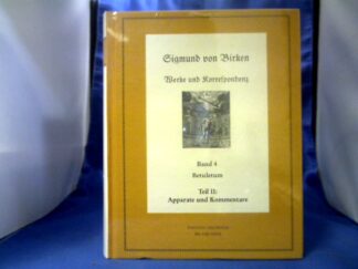 <b>Birken, Sigmund von, Klaus Garber (Hrsg.) und Ferdinand van Ingen (Hrsg.).</b><br />Betuletum. Hrsg. von Hartmut Laufhütte. Teil I: Texte. Teil II: Apparate und Kommentare. =2 Bände. =(Werke und Korrespondenz Hrsg. von Klaus Garber u.a. Band 4, I + II. =