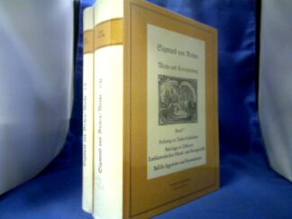 <b>Birken, Sigmund von, Klaus Garber (Hrsg.) und Ferdinand van Ingen (Hrsg.).</b><br />Anhang zu Todes-Gedanken und Todten-Andenken. Emblemata, Erklärungen und Andachtslieder zu Johann Michael Dilherrs Emblematischer Hand und Reisepostille. Hrsg. von Johann Anselm Steiger. Teil I: Texte. Teil II: Apparate und Kommentare = 2 Bände. =(Werke und Korrespondenz, Band 7,I/II. Hrsg. von Klaus Garber u.a.)