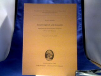<b>Heger, Klaus (Verfasser).</b><br />Sprachvergleich und Semantik : d. Beispiel d. grammat. Kategorien "Person" u. "Numerus" ; vorgetragen am 26. April 1980.