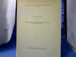 <b>Arnim, Helmuth.</b><br />Bibliographie der geographischen Literatur in deutscher Sprache.