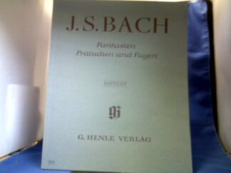 <b>Bach, Johann Sebastian, Georg von Dadelsen (Hrsg.) und klaus Rönnau (Hrsg.).</b><br />Fantasien, Präludien und Fugen. Urtext. Nach den Quellen hrsg. von G- von Dadelsen und K. Rönnau.