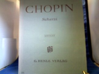<b>Chopin, Frederic und Ewald Zimmermann (Hrsg.).</b><br />Scherzi. Urtext. Nach Eigenschriften, Abschriften und Erstausgaben hrsg. von E. Zimmermann.