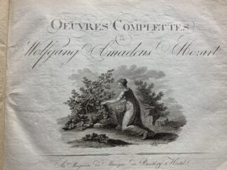 <b>Mozart, W.A.</b><br />Oeuvres complettes de W.A. Mozart. Cahier VII, contenant IV sonates pour le pianoforte à quatre mains.