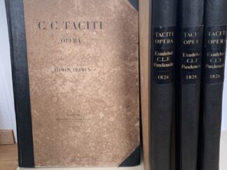 <p class="headtitle">Imperial-Folio Tacitus bei Panckoucke</p><b>Tacitus, Publius Cornelius, Jacques Joseph Guillaume Francois Pier Corbiere (Hg.) und Charles Louis Fleury Panckoucke (Ed.).</b><br />C.C. Taciti opera auspice Corbière comite variorum ordinum insignibus decorato internarum in gallia rerum administratore.