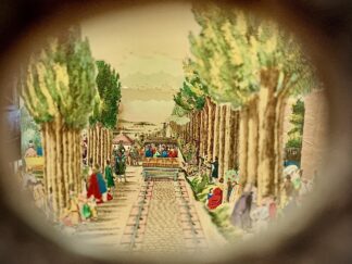 <b></b><br />Deutschlands erste Eisenbahn zwischen Nürnberg und Fürth. Falt-Diorama mit 7 (6 durchbrochenen) kolorierten Lithografien (inklusive Frontblatt).