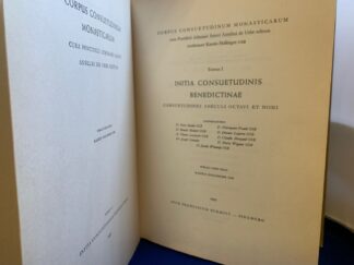 <b>Hallinger (Hg.), Kassius.</b><br />Initia Consuetudinis Benedictinae. Consuetudinis Saeculi Octavi et Noni.