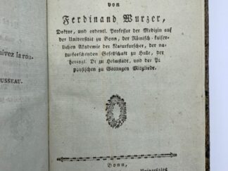 <b>Wurzer, Ferdinand.</b><br />Versuch über die physische Erziehung der Kinder,