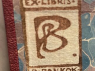 <p class="headtitle">Bibliothek Bernhard Pankok mit Widmung des Autors.</p><b>Flaischlen, Cäsar, Bernhard Pankok (ExLibris) und Lorenz Löv (Buchbinder).</b><br />Von Alltag und Sonne. Gedichte in Prosa.