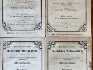 <b>Stramberg, Christian von.</b><br />Das Rheinufer von Coblenz bis Bonn. III. Abtheilung 13. Band. Historisch und topographisch dargestellt durch Chr. von Stramberg.