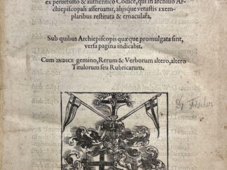 <p class="headtitle">Kölner Statuta im Erstdruck bei Quentel.</p><b>Erzbistum Köln und Bartholomaeus Poin.</b><br />Statuta seu Decreta Provincialium et Dioecesanarum Synodorum Sanctae Ecclesiae Coloniensis : Ex pervetusto et authentico Codice, qui in Archivo Archiepiscopali asservatur, aliisque vetustio exemplaribus restituta et emaculata.