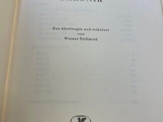 <b>Thietmar von Merseburg.</b><br />Chronik. Neu übertragen und erläutert von Werner Trillmich