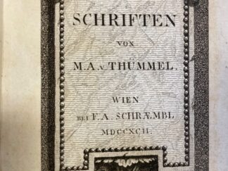<b>Thümmel, Moritz August von.</b><br />Poetische Schriften.