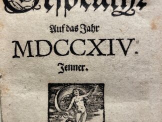 <p class="headtitle">Die erste Zeitschrift der Schweiz.</p><b>(Tschudi, Johann Heinrich).</b><br />Lehrreiche, lustig-erbauende Monatliche-Gespräch Auf das Jahr MDCCXIV. Jenner - Christmonat. (12 Teile. Für Februar: Curieuses/ Erbauliches/ Politisches Tractätlein Von der Erkantnuss seiner selbs/ und des Nächsten : Von Dem Adel und dem Pöfel/ und welche unter diesen am tauglichsten seyen zu Verwaltung des Regiments : Welches die beste Regierungs-Form : Samt beygefügter Zufriedenstellung derjenigen/ welche durch Tugend und Wissenschafft sich aller Ehren und Promotion wirdig machen/ und gleichwol in diesem verkehrten Welt-Lauff übergangen werden und in obscuro bleiben von Rodrico Philomuso (1713) für November; Discours, über des gemeinen Wesens Wol-Wesen : oder eigentliche Undersuchung derjenigen Dingen in welchen man einer Republique Wolstand entweder vergeblich sucht, andererseits aber allein findt und zu hoffen hat / [Von E. Dürsteler].