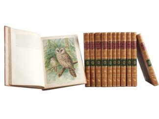 <p class="headtitle">Prächtiges und frisches Exemplar.</p><b>Naumann, J.A.</b><br />Naturgeschichte der Vögel Mitteleuropas. Neu bearb. von G. Berg, R. Blasius, W. Blasius [et al.]. Hrsg. von Carl R[udolf] Hennicke